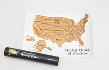 Load image into Gallery viewer, Scratch your travels water color United States
