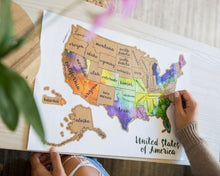 Load image into Gallery viewer, Scratch your travels water color United States
